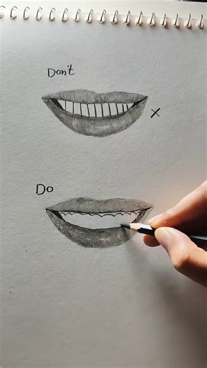 How to draw teeths step by step for bignners #shorts