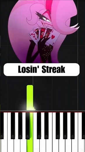 Losin' Streak Sing-Along - Hazbin Hotel S2 - EASY Piano tutorial #shorts