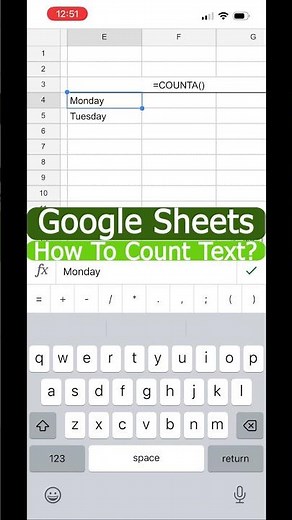 How to COUNT Text in Google Sheets?