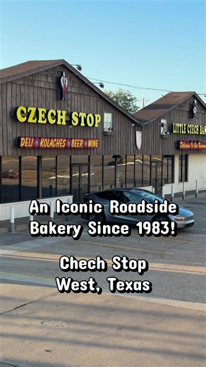 A West, Texas iconic destination has become a decades old tradition for me every time we head south on I-35 from Dallas. The Czech Stop isn't new, it isn't fancy, but it’s great. It’s been that way since 1983. The hardest part is deciding between the kolaches, the cinnamon rolls, cream cheese bars or sandwiches. 📍Czech Stop, West, TX What are your traditional roadtrip spots you have to hit up everytime? #czechstop #i35 #texasroadtrip #kolaches #westtexas