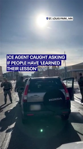 A video from over the weekend captures an ICE agent asking if they've "learned their lesson" just days after Renee Good was shot and killed by an ICE agent. | Fox 9