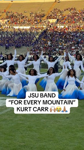 Jackson State’s Sonic Boom of the South sent chills through Veterans Memorial Stadium with “For Every Mountain” by Kurt Carr. And when the Prancing J-Settes shifted into liturgical dancers? Whew… absolutely breathtaking. ✨🙌🏾 #jsu #Sbots #sonicboom #jsuband #gospel | Christopher T Nalls