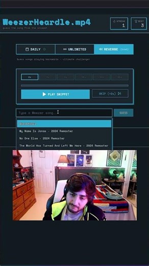 Weezer Heardle - Day 300 #music #weezer #singing