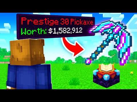 Unlocking The PRESTIGE Pickaxe In Minecraft Prisons