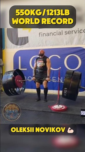 550kg Oleksii Novikov World Record Deadlift! #deadlift #worldsstrongestman #strongman