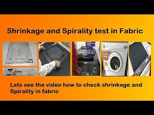 How to conduct shrinkage and Spirality test
