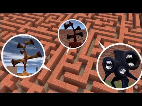 SIREN HEAD FAMILY TRAPPED IN MAZE In Garry's Mod