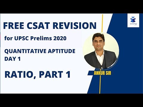 FREE Intensive CSAT Revision | UPSC Prelims 2020 | Quant Day 1