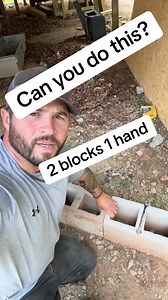 1M views · 64K reactions | Are you this strong? Doubt it. #bluecollar #strong #grip #block #brick #concrete #beast #diy #challenge | Steven Linker | Facebook