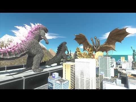 Evolution of Evolved Godzilla Vs Evolution of Monster Zero Ghidorah from ARK