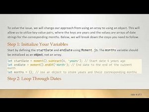How to Generate an Array of Dates and Years Using Moment.js