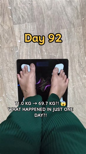71 KG to 69.7 KG in ONE DAY?! 😱 What Happened? | Day 92 Weight Loss Journey