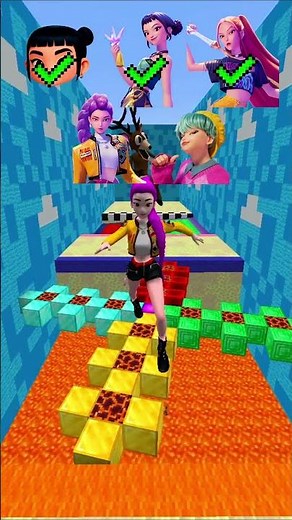 KPop Demon Hunters VS Characters Challenge 😱 Part 3 #shorts #minecraft