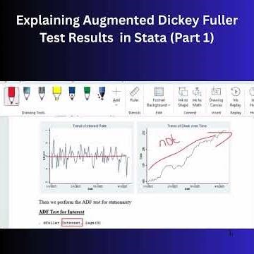 Pt1. Explaining Augmented Dickey Fuller Test Results in Stata || Correcting Stationarity Problem