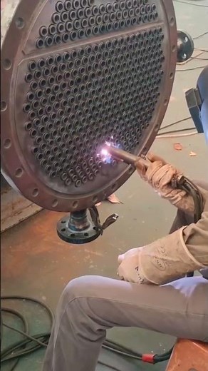 Heat exchanger tube welding #tigwelding #anuptechmane #welding @anuptechmane #heatexchanger