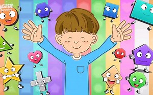 【英语儿歌】shape song--What's the shape？ 跟形状有关的儿歌（圆形，十字，心形，三角形，正方形，菱形，五边形，六边形，七边形）