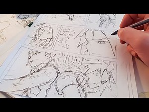 Sketching Full Manga Page | Anime Manga Drawing