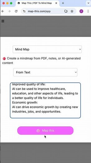 Turn Your PDF into a Mind Map in Seconds! 🧠✨ | FREE AI Tool 2025 #shorts #flowchart #viral