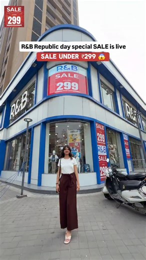 Namaste Amdavad on Instagram: "R&B - REPUBLIC DAY SALE IS NOW LIVE! @rnb_india ⏰ Under ₹299* Deal Alert! 🔥 🌟 Walk into your nearest R&B store and enjoy trendy styles for women, men and kids @ under ₹299*! 🌟 Also, get additional 5% OFF* on HDFC cards! Visit Now: 📍Law Garden 📍Shahibaug 📍Maninagar 📍Palladium Ahmedabad 📍Swagat Holiday Mall *T&Cs apply. #randbindia #loveitwearit #republicday #republicdaysale #sale"