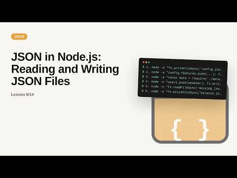 JSON - Web development basic Series: JSON in Node.js: Reading and Writing JSON Files