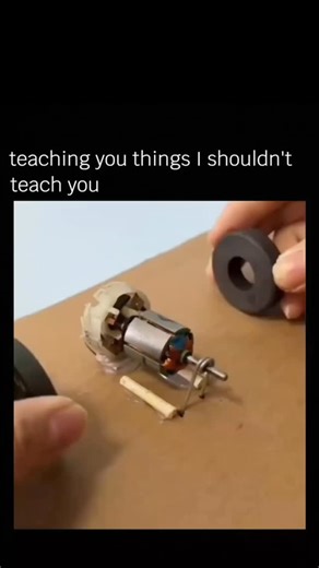 SciDecode™ on Instagram: "Generating electricity with magnets and a small motor is really just physics working in reverse. When a motor spins normally, electricity turns into motion — but if you spin it yourself using movement and magnets, that motion gets converted back into electrical energy. The key idea is electromagnetic induction. As magnets move past coils inside the motor, they disturb the magnetic field, which pushes electrons through the wire and creates a current. Faster movement mean