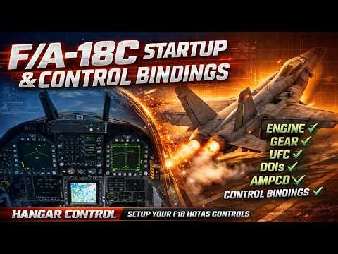 DCS F-18C Hornet Startup & Core Controls | Hangar Control Complete Guide