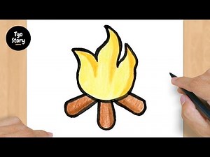 #228 How to Draw a Fire - Easy Drawing Tutorial