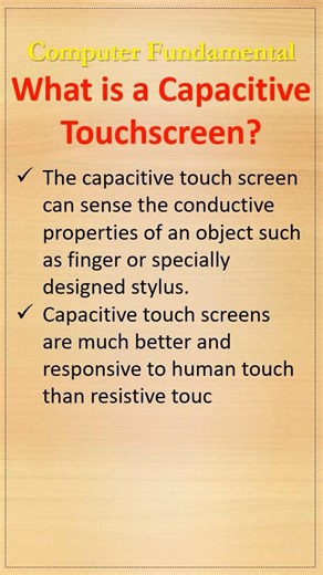 What is a Capacitive Touchscreen? Types of Touchscreen | #shorts #shortsfeed