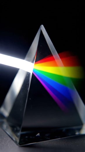 Dispersion of light through glass prism #physics