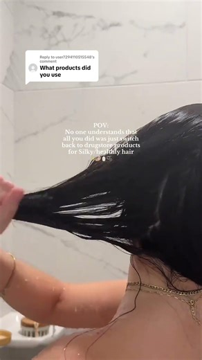 all I use now is Pantene Pro-V L’Oréal Paris 💗#hairtok #silkyhair #drugstoreshampoo #pantene