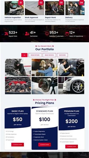 🚗 Car Repair Website Template | Auto Service HTML5 Demo 🔥