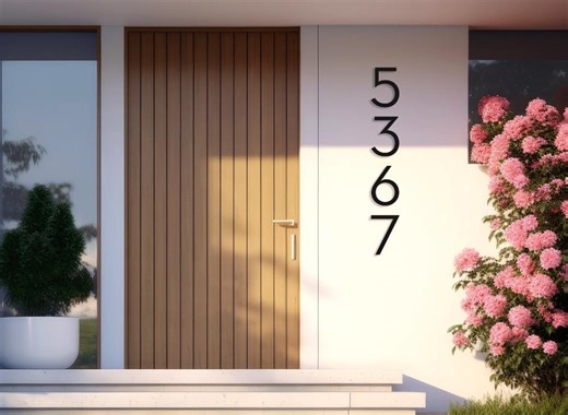 5 Inch Tall, Modern House Numbers - Address Numbers, Door Numbers, Metal Numbers, Modern Address Numbers - Etsy