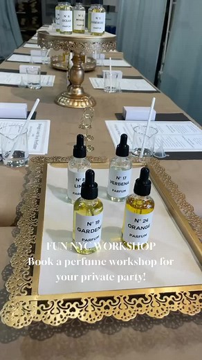 Fun NYC workshop! Book a perfume workshop for your private party ✨ #nycevents #corporateevents #teambuilding #thingstodoinnyc #perfumeblending #corporateevent #nycworkshop #diyworkshop #diyperfume #perfumeworkshop #corporateteambuilding #fypage