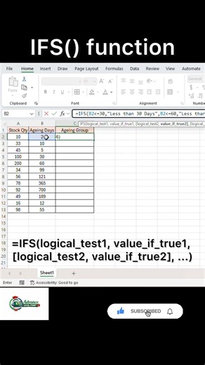 IFS Formula in Excel | Handle Multiple Conditions Easily #Excel #ExcelFormula #IFS #exceltips