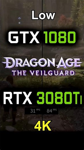 GTX 1080 vs RTX 3080 Ti in Dragon Age: The Veilguard | 4K