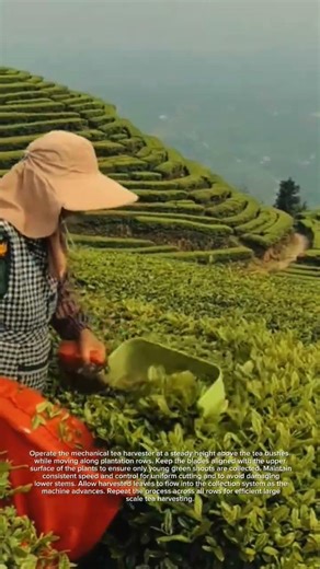 How Fresh Tea Leaves Are Harvested By Machines