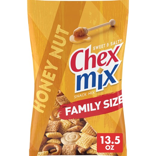 Chex Mix Honey Nut Sweet and Salty Snack Mix, Snacks, Family Size, 13.5 oz