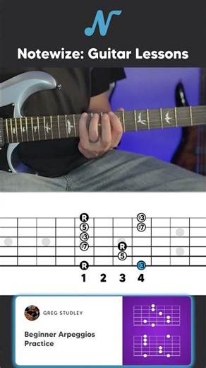 🎸 Guitar Lesson: Min7 Arpeggio (full shape) #guitarlesson #guitartutorial