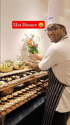 31st December Dinner Buffet | Chef Style Buffet Set-up Shorts Video #prasantaworld #shortvideo #food