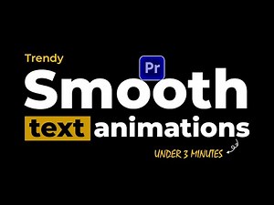 How to create Smooth Text Animation in Premiere Pro | 2025 Tutorial