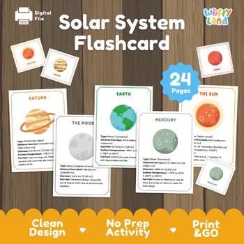 Solar System Flashcards - Planets and Space Science Unit Activity | Printable