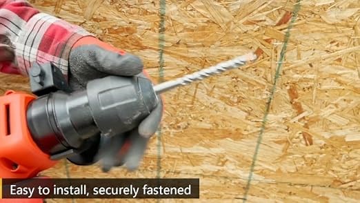 8-Piece SDS-Plus Pro Drill Bit Set Rips Thru Masonry, 4-Cutter