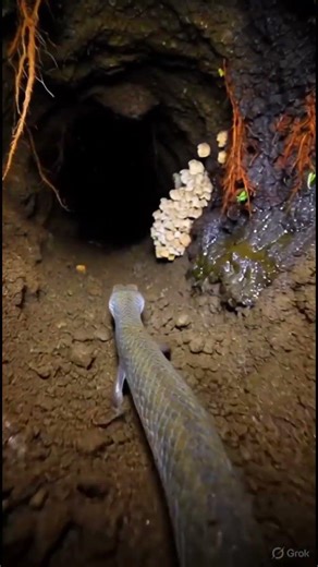 Snake POV Camera Exploring Underground Tunnels| Realistic Wildlife Footage#snake #snakepov #wildlife