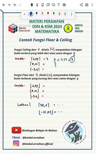 [PART 9] MENUJU OSN 2024 (OSN MATEMATIKA) SD/SMP/SMA | FLOOR & CEILING FUNCTION | KSM 2024 #OSN2024