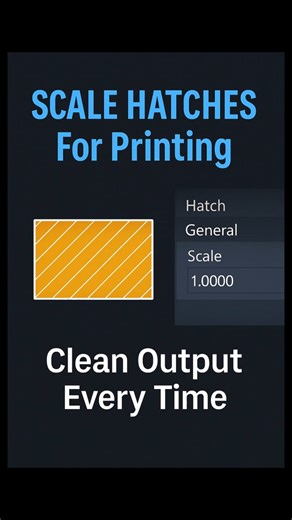 Adjust Hatch Scale for Perfect Paper Appearance #AutoCAD #PrintSettings #Tutorial
