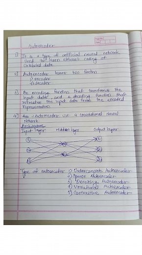 AI ML Autoencoder and its type notes