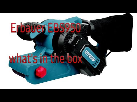 Erbauer EBS950 Unboxing video and review of 950watt belt sander