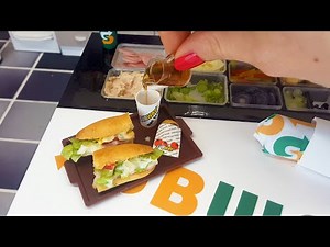 The World's smallest SUBWAY sandwich 🥪🧀🥓🍖🧃 / mini cooking / mini food / tiny kitchen / tiny food