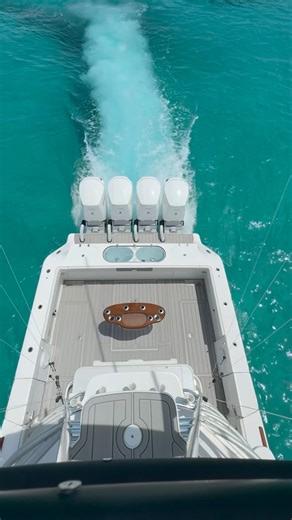Incredible views from the tower of this @Frontrunnerboats 47 powered by quad Mercury 600 V12s! Coming soon to BoatTrader.com from @bth_marine_ #BoatTrader #Frontrunnerboats #Centerconsole #Fishing #Boating #Boatlife #Angler | Boat Trader