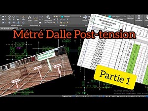 شرح مفصل Métré dalle post-tension {Partie 1}